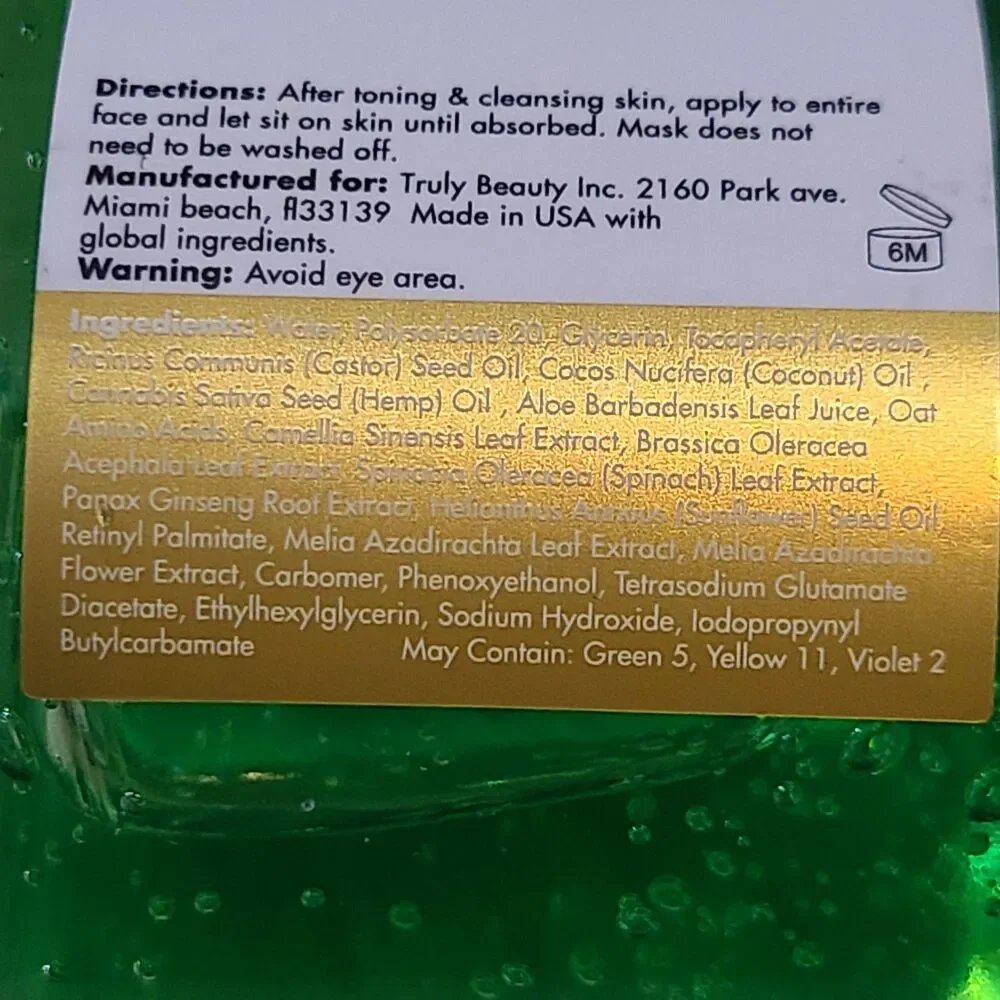 Truly Beauty Hemp Jelly Anti Blemish Face Mask Clean Skin Care 4 oz 120ml New